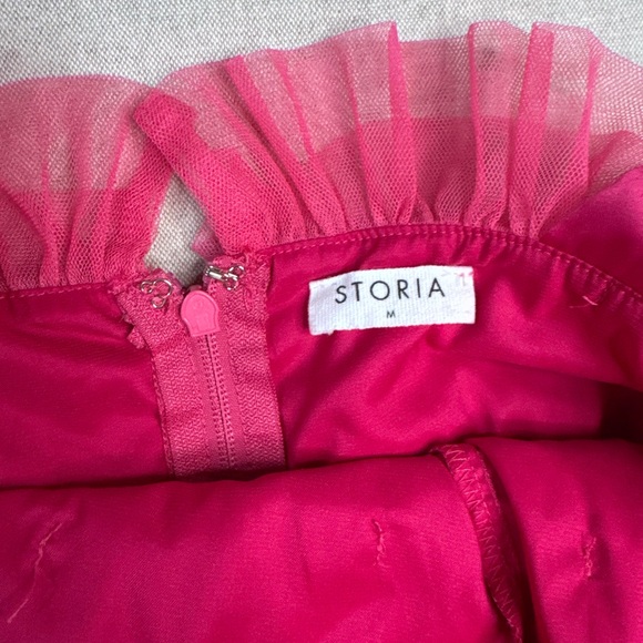 Storia Hot Pink Tulle-Trim Dress Bodice - Picture 2 of 3
